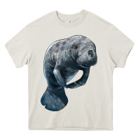 Cream Manatee Illustrations Heavy Core Tee - LillyAllenDesigns