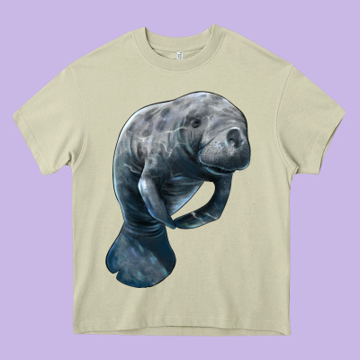 Manatee Illustrations Heavy Core Tee Designed By Lillyallendesigns