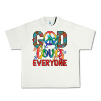 Pistachio Lgbtq God Loves Everyone With Unicorn Urban Heavy Tee - BundleAndBundleShop