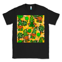 Black St. Patricks gnomies seamless pattern Classic Tee - BundleAndBundleShop