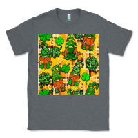 Charcoal Heather St. Patricks gnomies seamless pattern Classic Tee - BundleAndBundleShop