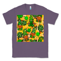 Lavender St. Patricks gnomies seamless pattern Classic Tee - BundleAndBundleShop