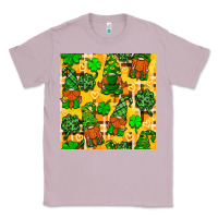 Lilac St. Patricks gnomies seamless pattern Classic Tee - BundleAndBundleShop