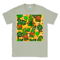 Matcha St. Patricks gnomies seamless pattern Classic Tee - BundleAndBundleShop