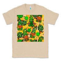 Mushroom St. Patricks gnomies seamless pattern Classic Tee - BundleAndBundleShop