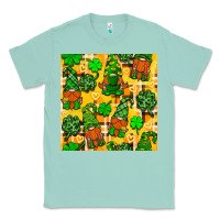 Seafoam St. Patricks gnomies seamless pattern Classic Tee - BundleAndBundleShop