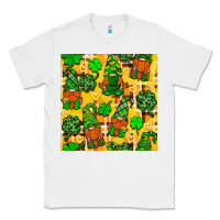 White St. Patricks gnomies seamless pattern Classic Tee - BundleAndBundleShop