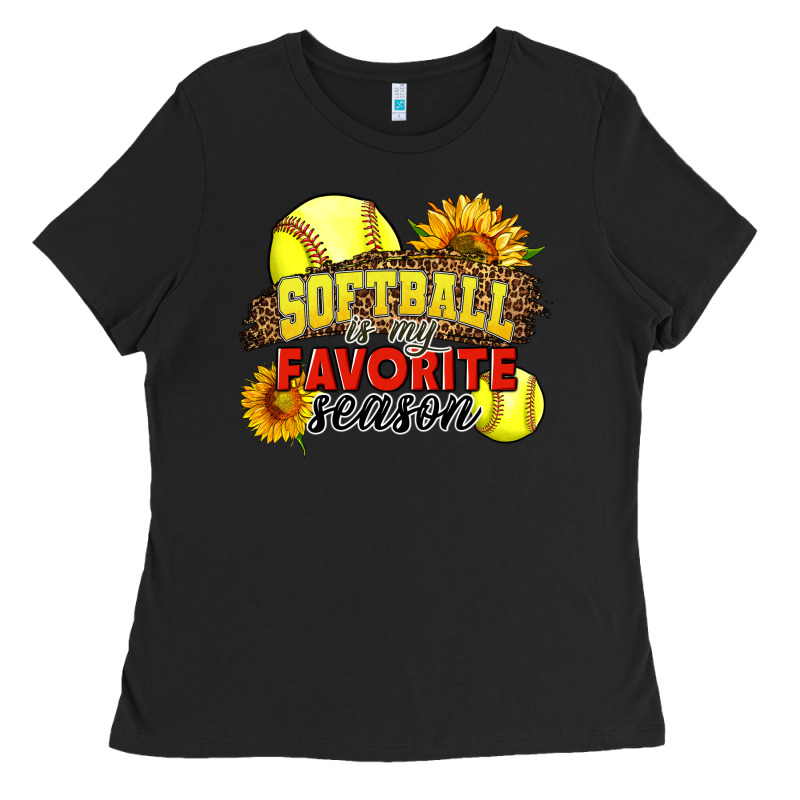 Softball Is My Favorite Season Ladies Tee by LillyAllenDesigns | Teevron