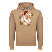 Vintage Coffee Christmas santa claus Vintage Hoodie - MaliasSmallBusiness