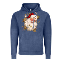 Vintage Denim Christmas santa claus Vintage Hoodie - MaliasSmallBusiness
