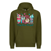 Army Green rt respiratory therapist coffee cups Premium Hoodie - OliviaCreatesArt