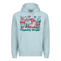Blue Mist rt respiratory therapist coffee cups Premium Hoodie - OliviaCreatesArt