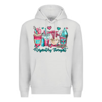 Dove Grey rt respiratory therapist coffee cups Premium Hoodie - OliviaCreatesArt