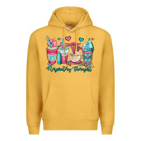 Mustard rt respiratory therapist coffee cups Premium Hoodie - OliviaCreatesArt
