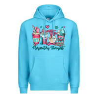 Ocean Blue rt respiratory therapist coffee cups Premium Hoodie - OliviaCreatesArt