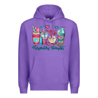 Purple rt respiratory therapist coffee cups Premium Hoodie - OliviaCreatesArt