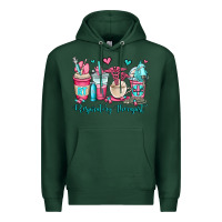 Sports Green rt respiratory therapist coffee cups Premium Hoodie - OliviaCreatesArt