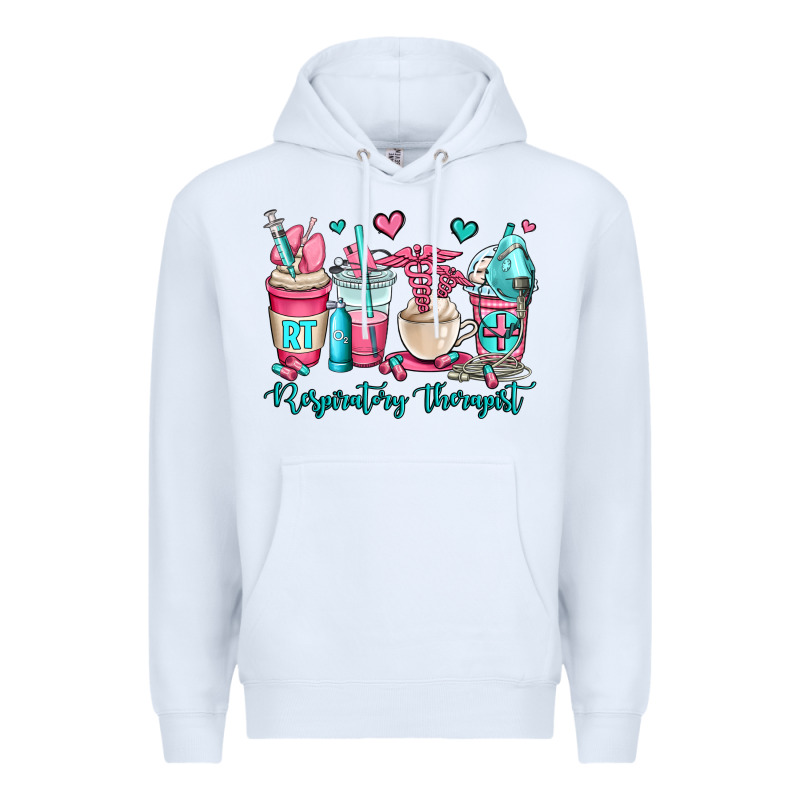 Rt Respiratory Therapist Coffee Cups Premium Hoodie by OliviaCreatesArt | Teevron