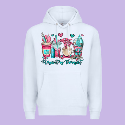 Rt Respiratory Therapist Coffee Cups Premium Hoodie Designed By Oliviacreatesart