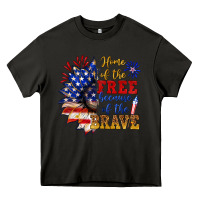 Asphalt home of the free because of the brave Heavy Core Tee - NancyCooperArtShop