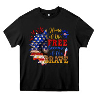 Black home of the free because of the brave Heavy Core Tee - NancyCooperArtShop