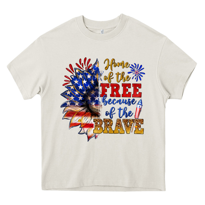 Home Of The Free Because Of The Brave Heavy Core Tee by NancyCooperArtShop | Teevron