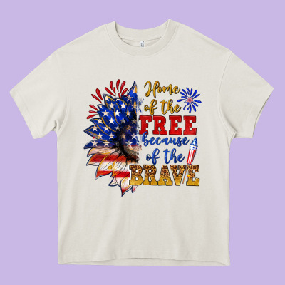Home Of The Free Because Of The Brave Heavy Core Tee Designed By Nancycooperartshop