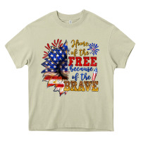 Mossy home of the free because of the brave Heavy Core Tee - NancyCooperArtShop