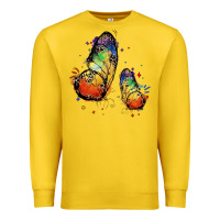 Lemon rainbow butterfly pride Premium Sweatshirt - FaDigitalArtStudio