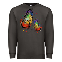 Smoke rainbow butterfly pride Premium Sweatshirt - FaDigitalArtStudio