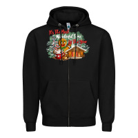 Black its the wonderful time of the year Zipper Hoodie - CowGirlArtShop