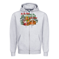 Heather Grey its the wonderful time of the year Zipper Hoodie - CowGirlArtShop