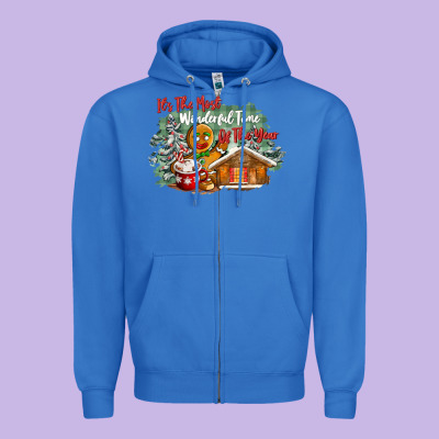 Its The Wonderful Time Of The Year Zipper Hoodie Designed By Cowgirlartshop