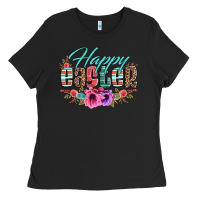 Black happy easter western floral serape leopard Ladies Tee - Jasminsmagicworld