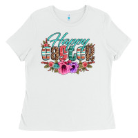 White happy easter western floral serape leopard Ladies Tee - Jasminsmagicworld