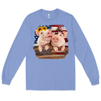 Colony Blue Cute Couple American Pigs Long Sleeve Tee - Bettercallsaul