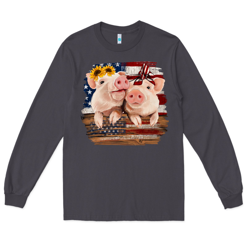 Cute Couple American Pigs Long Sleeve Tee by Bettercallsaul | Teevron