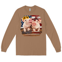 Toasted Coconut Cute Couple American Pigs Long Sleeve Tee - Bettercallsaul