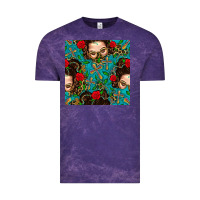 Cloud Purple Messy Bun Mom And Cross With Leopard Patterns Vintage Tee - BundleAndBundleShop