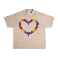 French Oak Lgbtq Heart Balloon Urban Heavy Tee - BundleAndBundleShop
