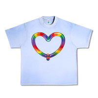 Grape Ice Lgbtq Heart Balloon Urban Heavy Tee - BundleAndBundleShop