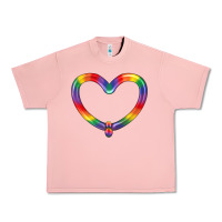 Salmon Lgbtq Heart Balloon Urban Heavy Tee - BundleAndBundleShop