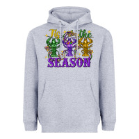 Heather Grey Tis the season crawfish Mardi Gras Heavyweight Hoodie - FaDigitalArtStudio