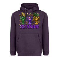 Plum Tis the season crawfish Mardi Gras Heavyweight Hoodie - FaDigitalArtStudio