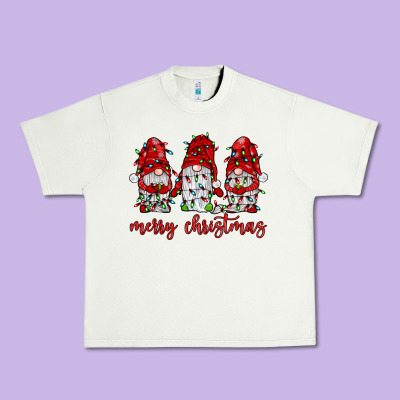 Merry Christmas Gnome With Christmas Lights Urban Heavy Tee Designed By Jahusdesignshop