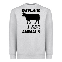 Eat Plants Love Animals Heavyweight Sweatshirt | Teevron