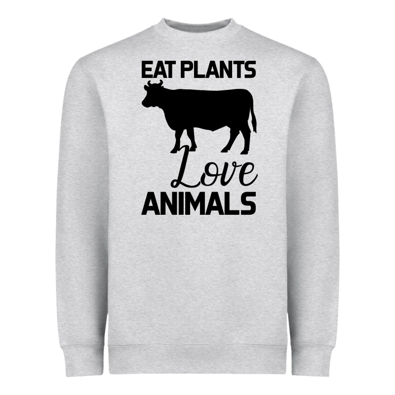 Eat Plants Love Animals Heavyweight Sweatshirt by Bettercallsaul | Teevron