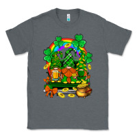 Charcoal Heather st. patricks gnomes truck with rainbow Classic Tee - BundleAndBundleShop