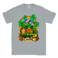 Heather Grey st. patricks gnomes truck with rainbow Classic Tee - BundleAndBundleShop