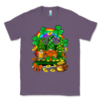 Lavender st. patricks gnomes truck with rainbow Classic Tee - BundleAndBundleShop